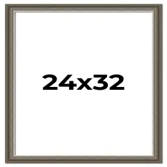 Weathered Black Picture Frame - UV Acrylic, Foam Board Backing, Hanging Hardware