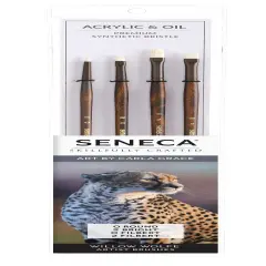 Willow Wolfe Seneca Artist Details Brush Set-Round, Bright, Filberts