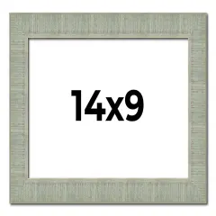 Photo Size Sculpted Blue Picture Frame - UV Acrylic, Foam Board Backing, Hanging Hardware