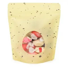 Yellow Speckled Egg Stand Up Zipper Pouch 5 1/8" x 3 1/8" x 8 1/8" 25 pack ZBGSW3EY