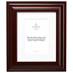 Upscale 2", Dark Mahogany Matted Picture Frame by wallsthatspeak