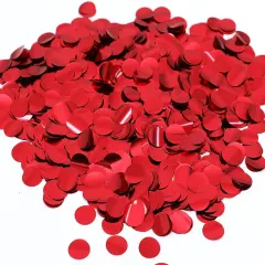 Metallic Foil Round Dots Glitter Confetti - Red