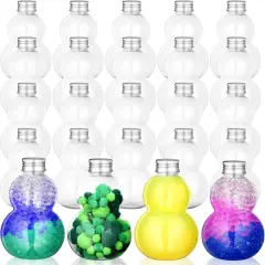 24 Pcs Empty Plastic Sensory Bottles with Aluminium Lids