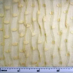 1 Yard Pleated Raschel Lace Fabric Beige, 54/55" Wide for Apparel, Crafts & D&eacute;cor