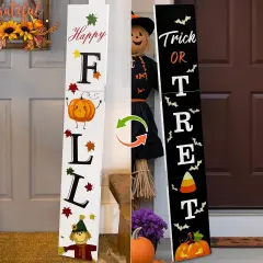 Hello Fall Halloween Wooden Porch Sign 47 (Fall Halloween)