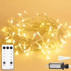 LED String Lights with Remote - 33FT, 100 LED, 8 Modes