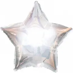 Silver Star Mylar Balloon 18"