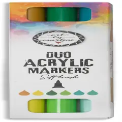 Studio Light Art By Marlene Duo Acrylic Markers 3/Pkg-Nr. 28, Greens