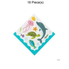Under the Sea Creatures Luncheon Napkins 16 Pc