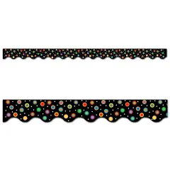 Dots On Black Wavy Ez Border