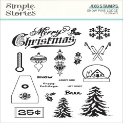 Snow Pine Lodge Clear Stamps-Photopolymer