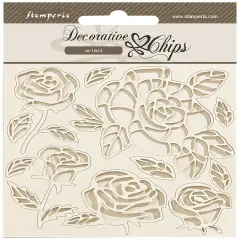 Stamperia Decorative Chips 5.5"X5.5"-Shabby Rose Roses