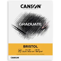 Canson Graduate Series Bristol Pad 9"X12"-20 Sheets