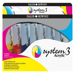 Daler-Rowney System3 Acrylic Paint Selection Set 8/Pkg-Assorted Colors