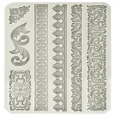 Stamperia Silicone Mold A5-Greek Borders
