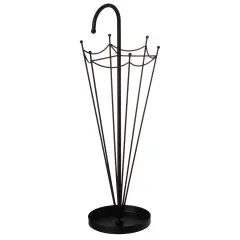 Black Umbrella Shaped Creative Umbrella Holder Stand for Indoor and Outdoor