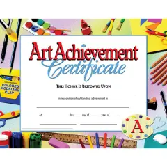 Art Achievement Certificate