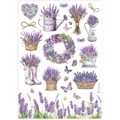 Stamperia Rice Paper Sheet A4-Provence Accessories