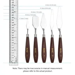 5 Pieces Painting Knives Stainless Steel Spatula Palette Knife Oil Painting Accessories Color Mixing Set for Oil, Canvas, Acrylic Painting Lightwish