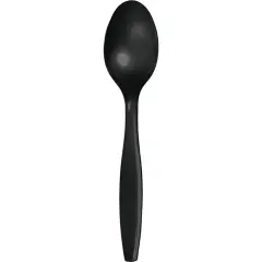 288 pc Bulk Black Velvet Plastic Spoons