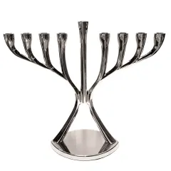 Elegant Metal Menorah By Kinor Decor Gold