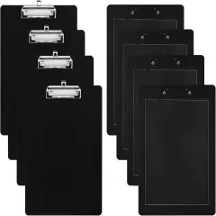 4 Pieces Magnetic Clipboards Black Clip Board with Low Profile Letter Size Clipboards 9X 12.5 Inch Standard Clip Hardboard Magnetic Clipboard for Refrigerator for Office Classroom Home Factory
