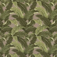 Fawn - Green,Grey & Silver Leaves,Tropical & Botanical Upholstery Fabric 54 Inches"
