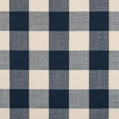 Buffalo Navy - Blue Check & Houndstooth,Plaid Upholstery Fabric 54 Inches"