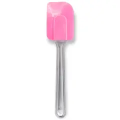 Handy Housewares 10" Long Flexible Silicone Head Spatula with Frosted Plastic Handle Pink