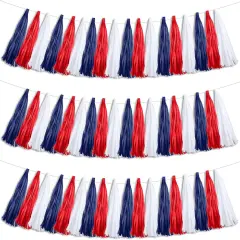 30 Pcs Red Blue White Banner Party Decorations