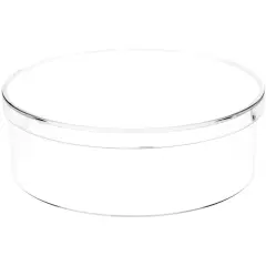 Pioneer Plastics 058C Clear Round Plastic Container, 4.375" W x 1.4375" H