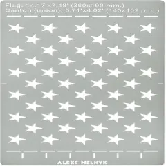 Stainless Steel 50 Star American Flag Stencil