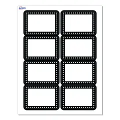 Avery&reg; Printable Rectangle Adhesive Name Tags, Black & White Polka Dots Design, 2-1/3" x 3-3/8", Matte White Removable Name Tags, Laser/Inkjet, 80 Total, Great for Name Badges