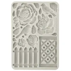 Stamperia Silicon Mould A5-House of Roses Fence