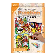 PBN-SET41 | Painting by numbers&trade; 21pc 8.75" x 11.75" My First Painting Project 3-Pack
