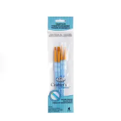 RCC 204 | Crafter's Choice&trade; 4pc Golden Taklon Variety Brush Set