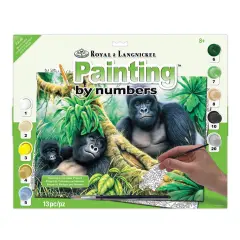 PJL46 | Painting by numbers&trade; 13pc 11.25" x 15.375" Mountain Gorillas Painting Project