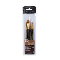 RSET-9161 | 6pc Golden Taklon Variety Brush Set