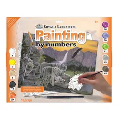 PJL38 | Painting by numbers&trade; 13pc 11.25" x 15.375" Path of the Wolf Spirit Painting Project