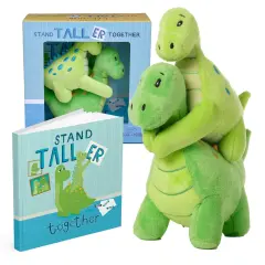 Tickle & Main 3 Piece New Big Brother Gift for Boys, Includes Big Brother/Little Brother Dinosaur Stuffed Animals with Storybook for Announcing a New Sibling, Educational and Engaging, Ages 1-14