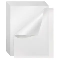 100 Pack Glassine Paper Sheets (8.5 x 11 In) - Onion Skin Paper for Artwork, Drawings, Arts and Crafts, DIY Projects Clear