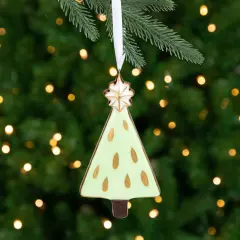 Northlight 4.5" Green and Gold Christmas Tree Hanging Ornament