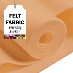 FabricLA Craft Felt Fabric - 72" Inch Wide & 1.6mm Thick Non-Stiff Felt Fabric by The Yard - Use This Soft Felt Roll for Crafts - Felt Material Pack - Lt Flesh Felt, 2 Continuous Yards