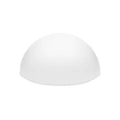 White Half Sphere Foam Ball for DIY Crafts, Large Hollow Dome for Art Supplies (11.4 x 6 In)