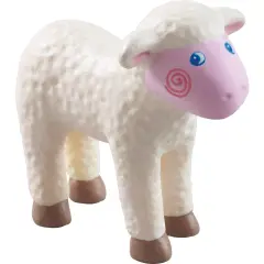 HABA Little Friends Lamb - 2.25" Farm Animal Toy Figure Multicolor