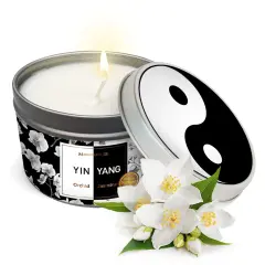 Magnificent 101 Long Lasting Yin Yang Smudge Tin Candle | 6 Oz - 35 Hour Burn Time |Made of Soy Wax with Orchid and Jasmine for House Energy Cleansing, Purification, Manifestation & Chakra Healing Multicolor