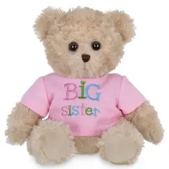 Bearington Big Sister Teddy Bear, 12 Inch Big Sister Stuffed Animal, For Ages 3-14 Pink