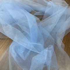 1 Yard 2-Way Stretch Nylon Net Mesh Fabric, 60" Width Lightweight Sheer Mesh for Gowns, Dancewear & Costumes Blue Periwinkle