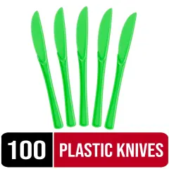 Party Solids 100 Pcs Disposable Utensils &ndash; Heavy Duty Plastic Cutlery Set &ndash; Premium Plastic Forks, Spoons or Knives for Parties, Events, Catering & Tableware Supplies by Exquisite