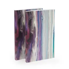 Marble Soft Cover Journals, Lined Pages, 80 Sheets Each (5.25 x 8.25 In, 2 Pack) Multicolor